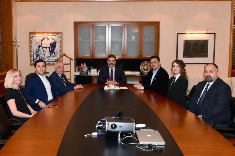 Vadim Kharazia at the meeting with the Rector of the Anatolian University, Shafak Ertan