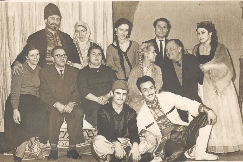 Actors of the play “Arshin Mal Alan” with teachers