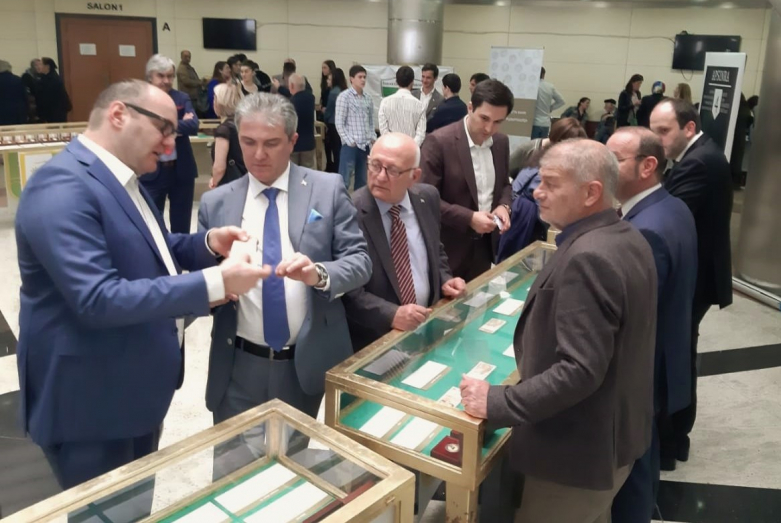 Commemorative coins of the Bank of Abkhazia presented at the exhibition in Turkey