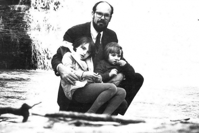 Yuri Voronov with his daughter Tamara and son Nikolay