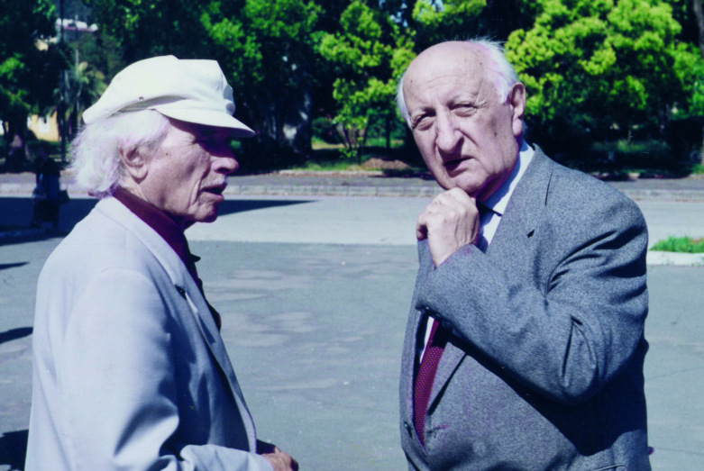 Народный артист СССР Шарах Пачалия и Баграт Шинкуба, 1990-е годы