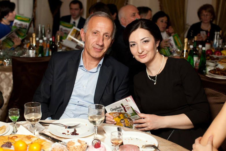 Ruslan Khashig with spouse Liana Ebzhnow