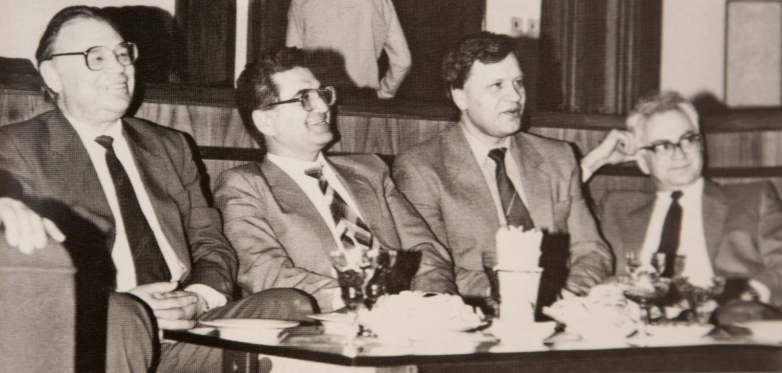Leadership of the Academy of Social Sciences at the Central Committee of the CPSU: Rector, Corresponding Member of the USSR Academy of Sciences Rudolf Yanovsky, Party Committee Secretary Taras Shamba, Chairman of the Trade Union Committee V.I. Plaksya, Deputy Secretary of the party committee R.M. Bitarov
