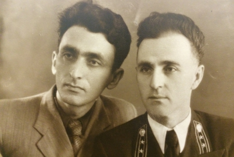 Khukhut Bgazhba with his cousin Mikhail Bgazhba