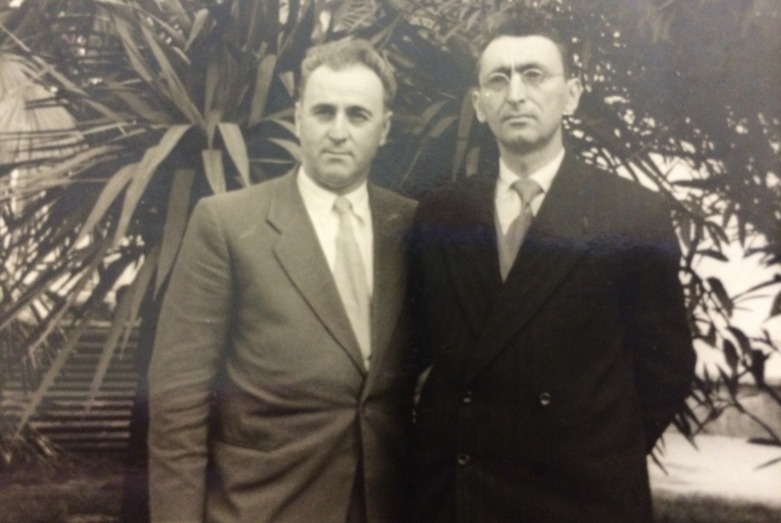 Khukhut Bgazhba with his cousin Mikhail Bgazhba