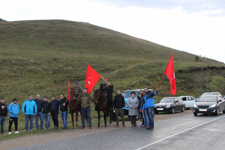 Participants of the convoy from Karachay-Cherkessia to Abkhazia