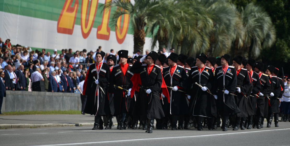 Parade in honor of the 25th anniversary of the Victory and Independence Day