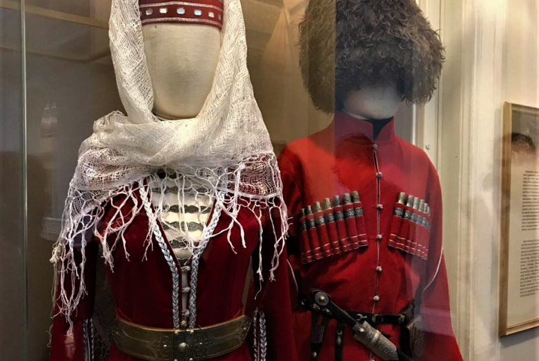 Exhibits - Abaza national male and female costumes