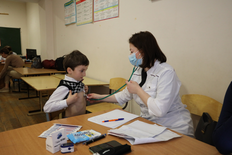 Medical examination is expanding: a medical examination has been completed at the Ochamchira boarding school