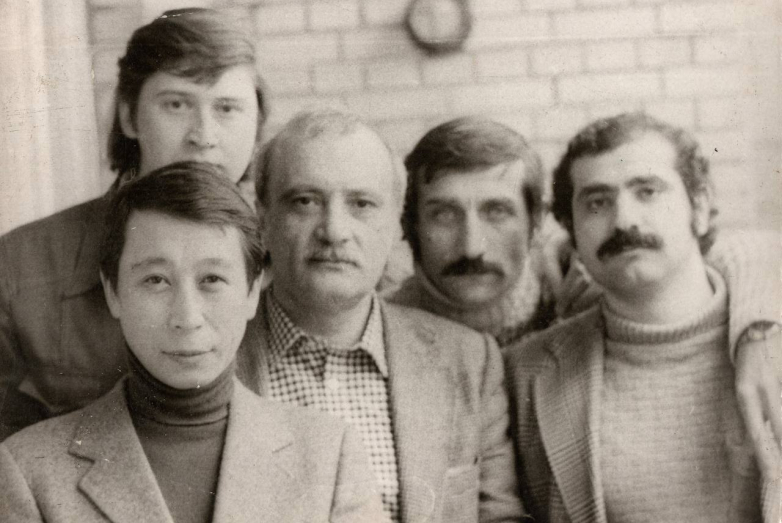 Moscow, 1980. Vyacheslav Ablotiia (second from right to left) with classmates.