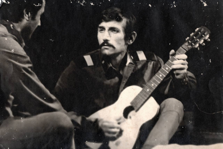 Vyacheslav Ablotiia on the stage of the Abkhazian Theatre.